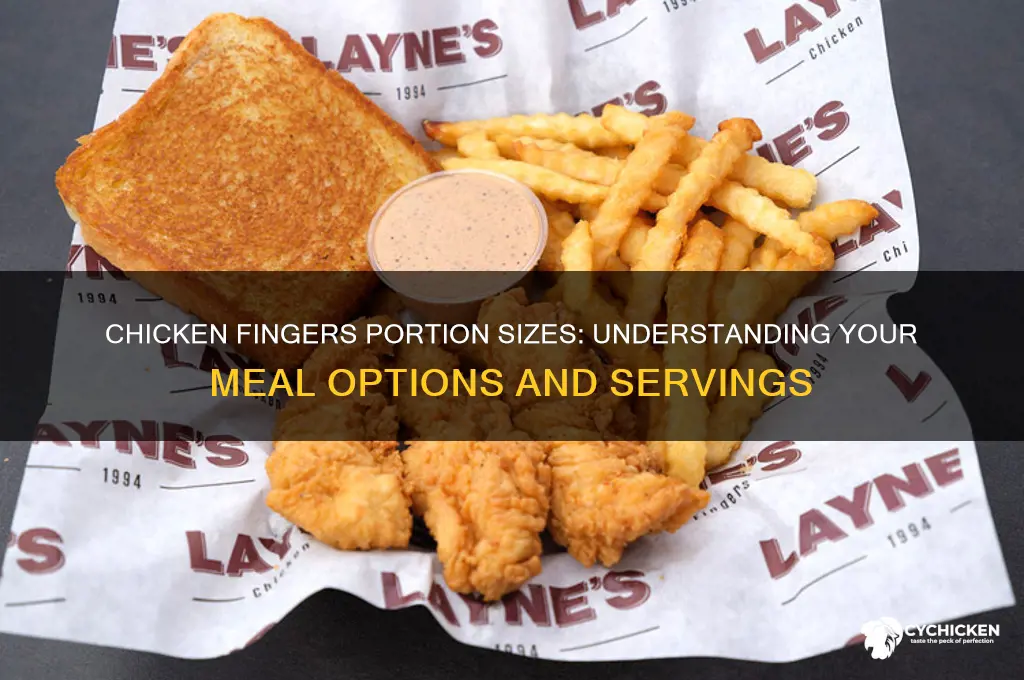 what size meal does chicken fingers come in