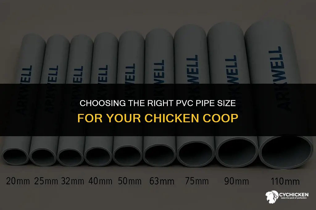 what size of pvc pipe for a chicken coop