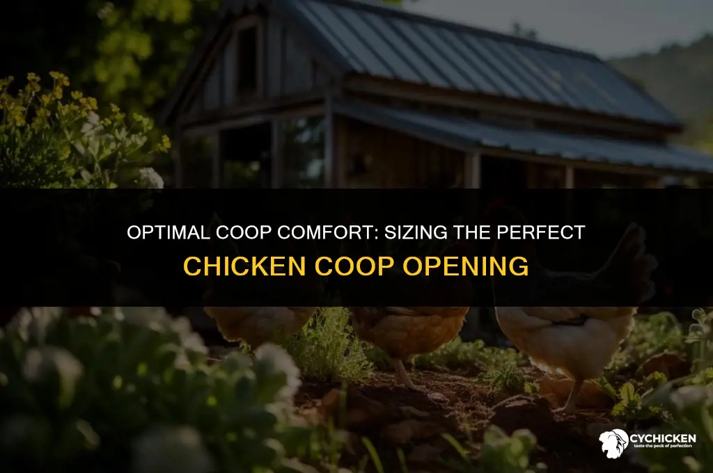 what size opening for chicken coop