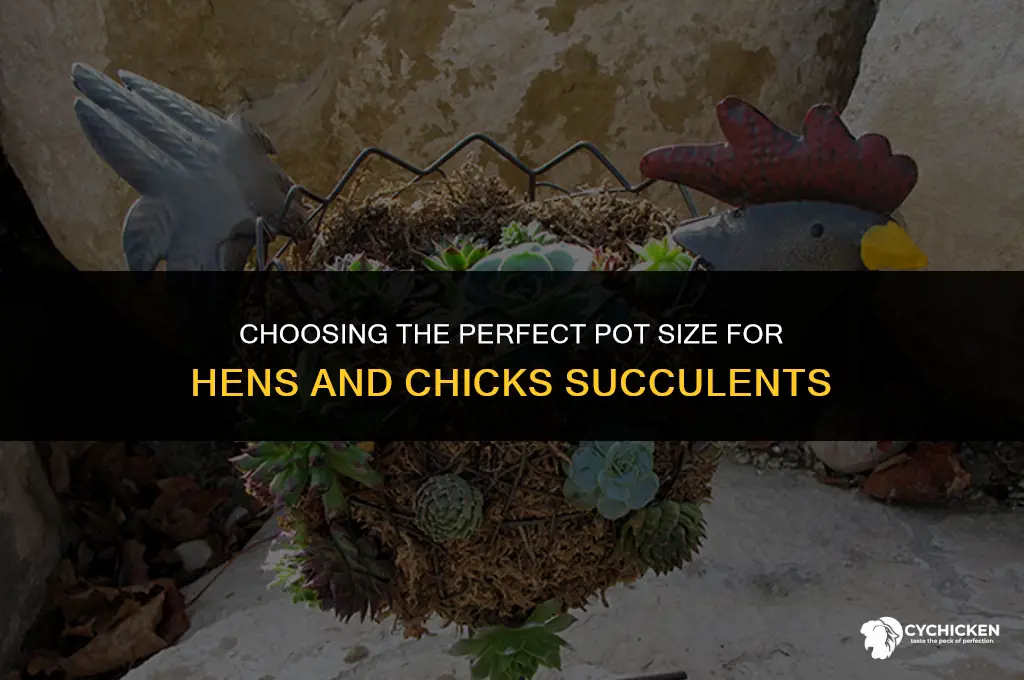 what size pot for hens and chicks succulent