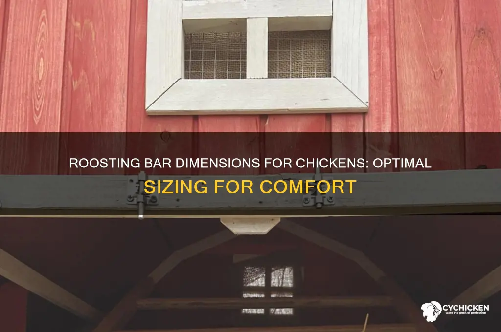 what size should the roosting bar be for a chicken
