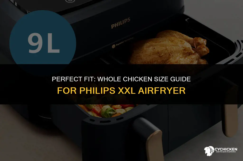 what size whole chicken can fit in phillips xxl airfryer