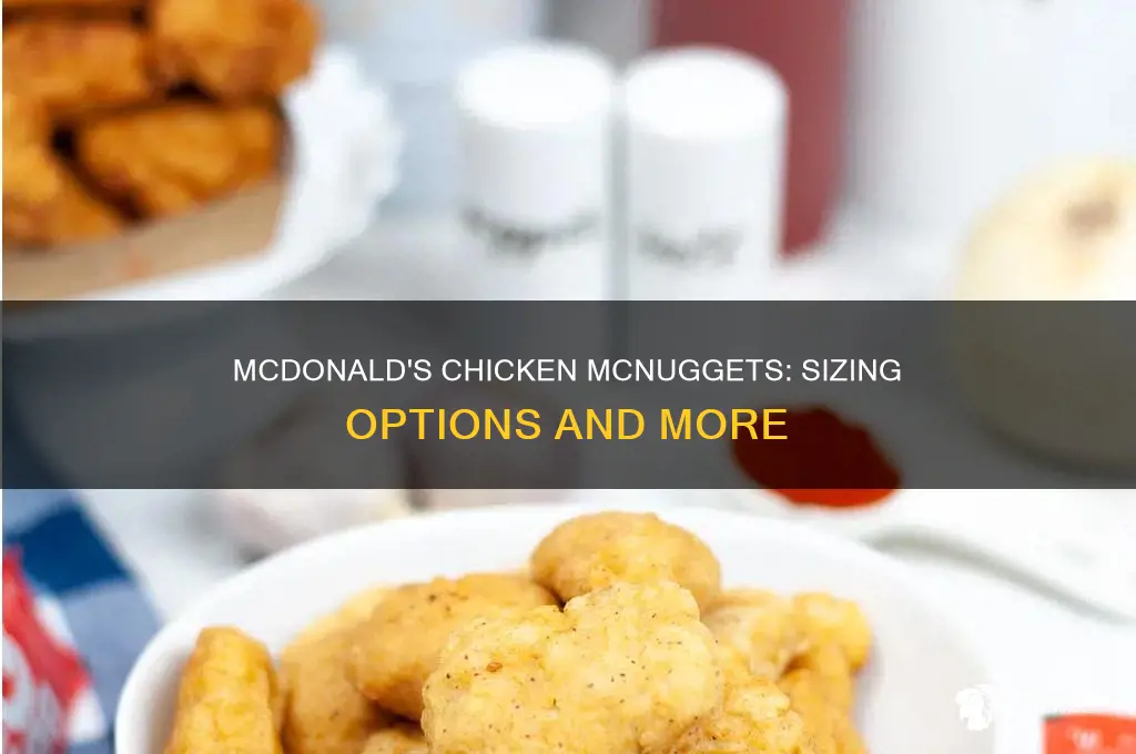 what sizes do mcdonald
