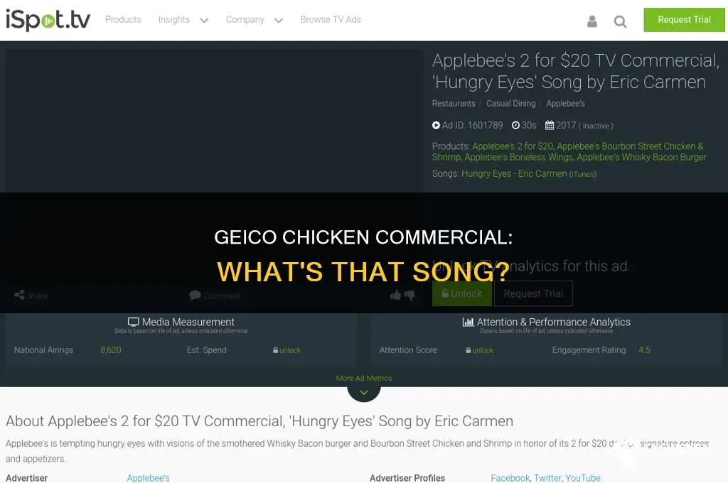 what song is playing in the geico chicken commercial