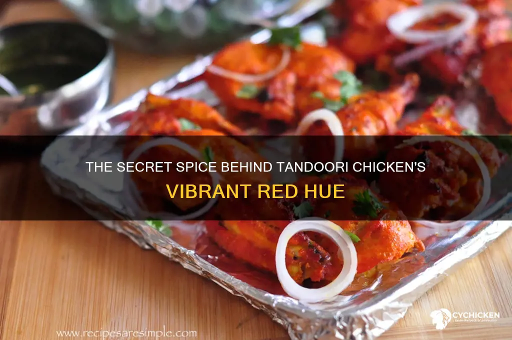 what spice gives tandoori chicken red color