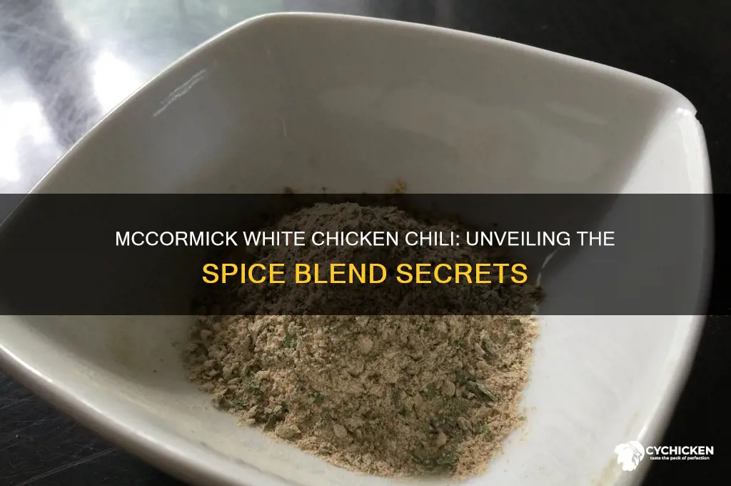 what spices are in mccormick white chicken chili