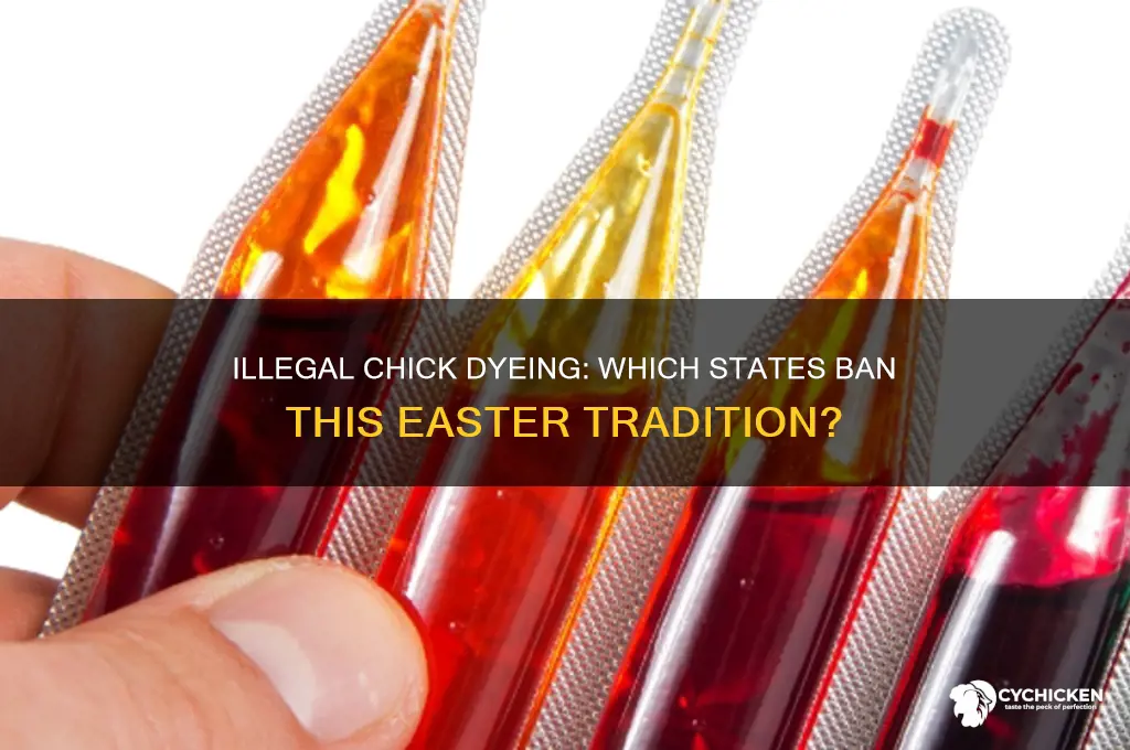 what states is it illegal to dye chicks