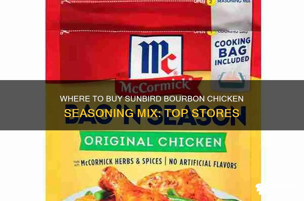 what store sell sunbird bourbon chicken seasoning mix