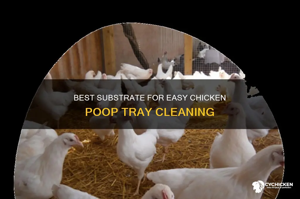 what substrate is easiest to clean chicken poop trays
