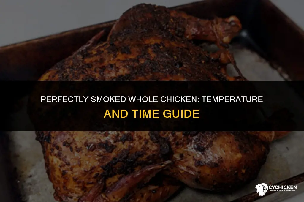 what temp and how long to smoke a whole chicken