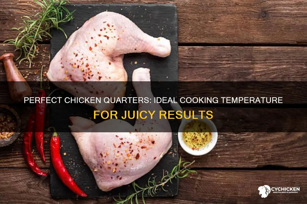 what temp does chicken quarters need to be