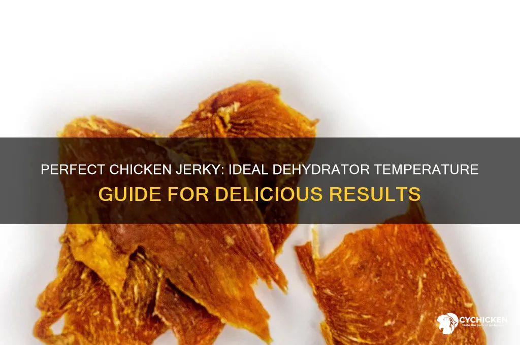 what temp for chicken jerky in dehydrator