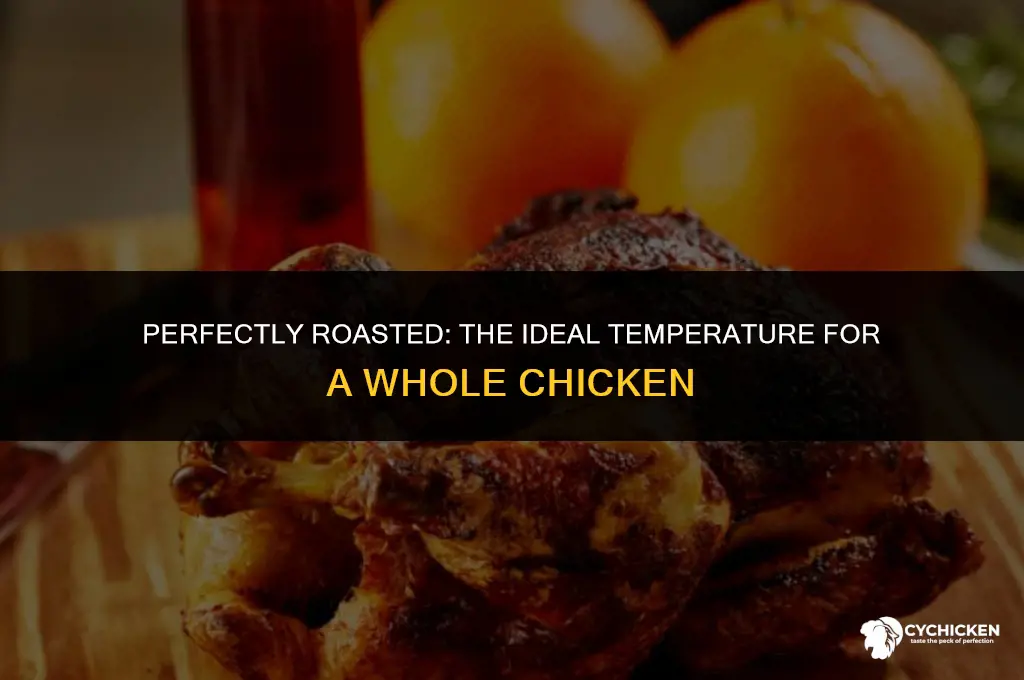 what temp is a cooked whole chicken