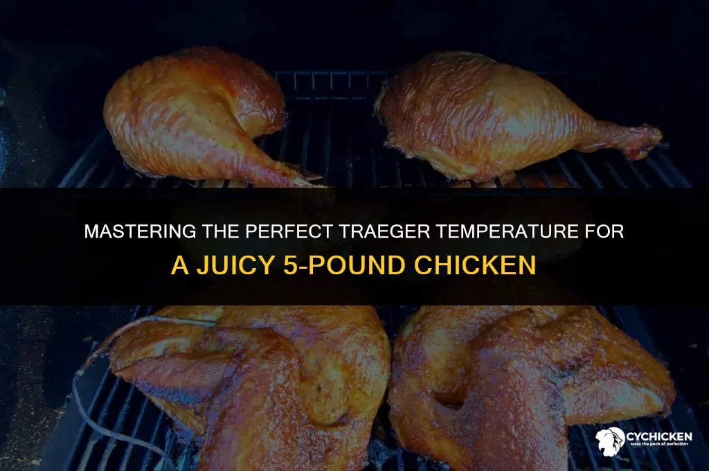 what temp on traeger for 5lb whole chicken