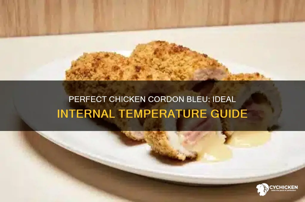what temp should chicken cordon blue be