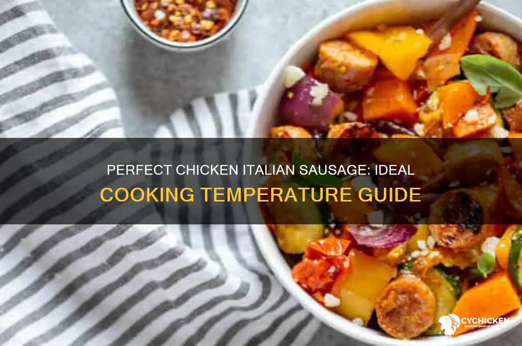 what temp should chicken italian sauage be