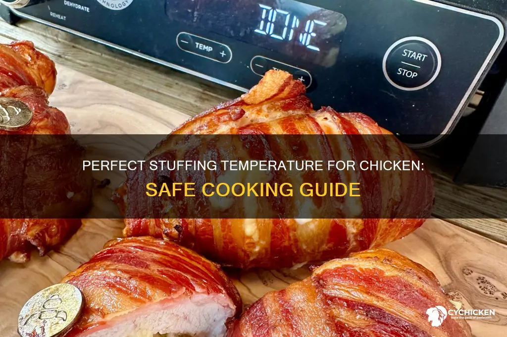 what temp should stuffing be in a chicken