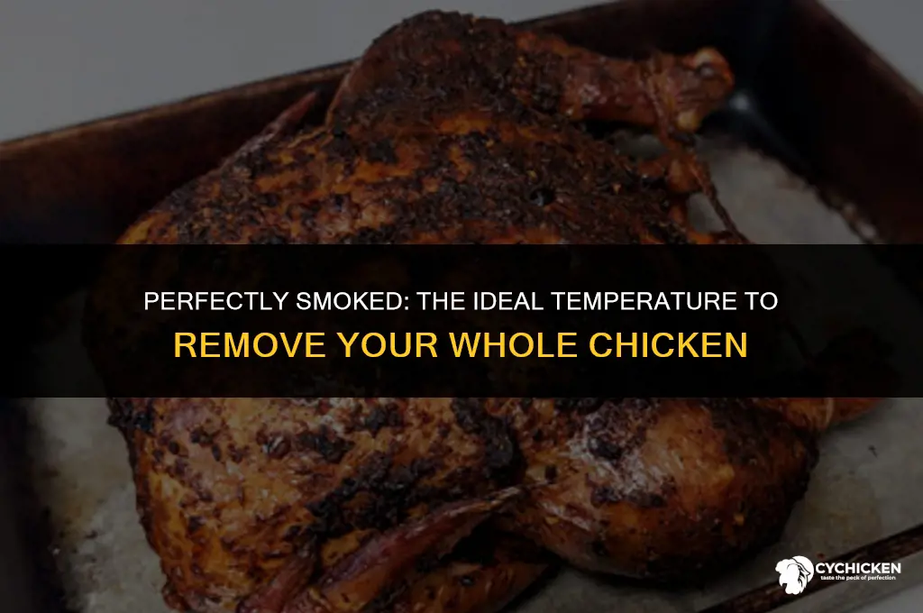 what temp to pull whole chicken off smoker
