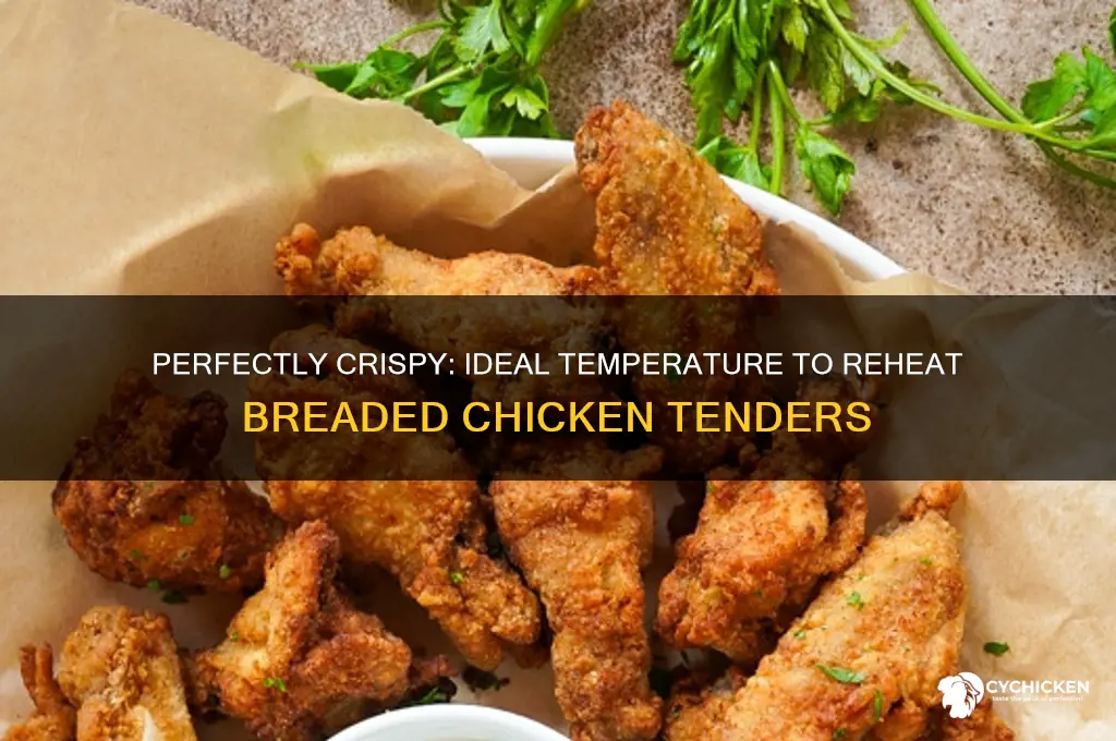 what temp to reheat breaded chicken tenders