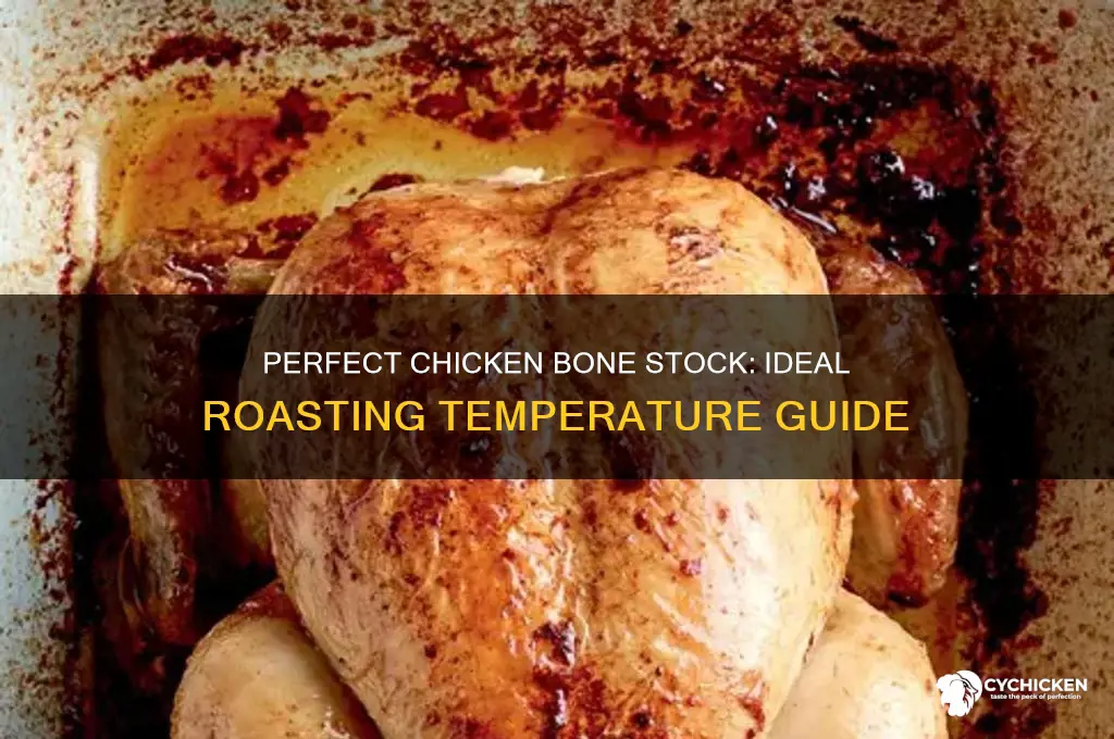 what temp to roast chicken bones for stock