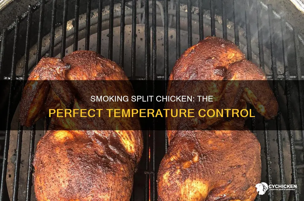 what temperature do you smoke a split chicken on