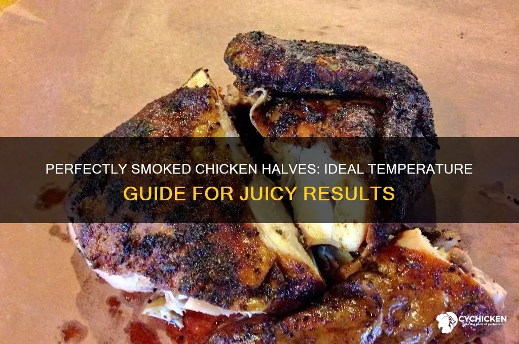 what temperature do you smoke chicken halves
