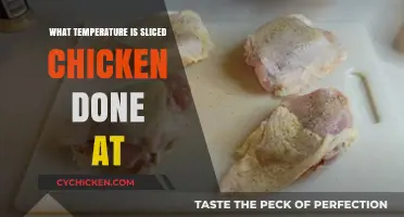 Perfectly Cooked Sliced Chicken: Ideal Temperature for Safe Consumption