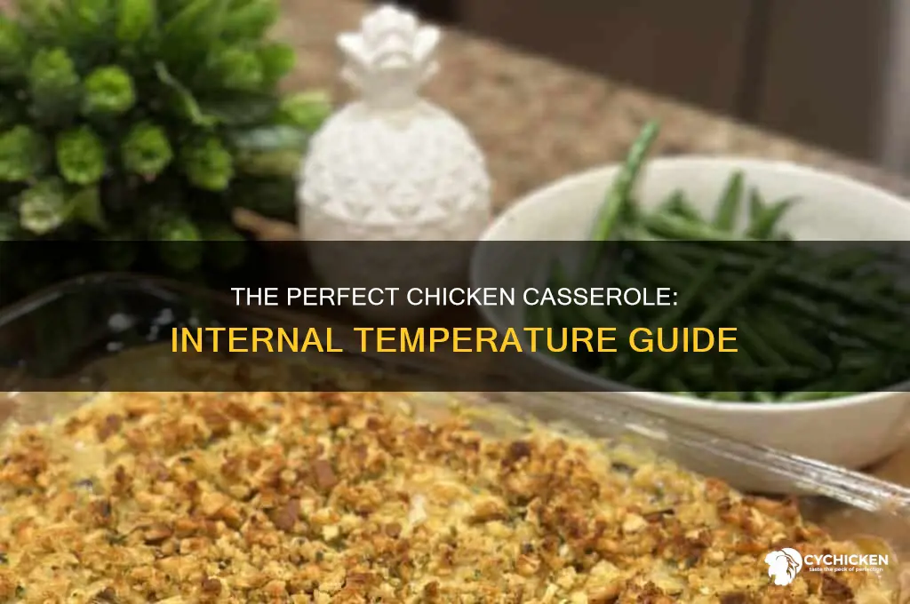 what temperature should a chicken casserole be when done