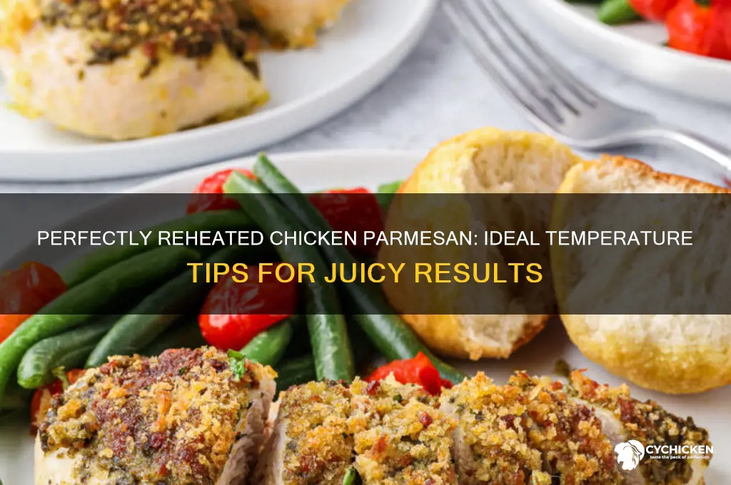 what temperature should i reheat my chicken parmesan