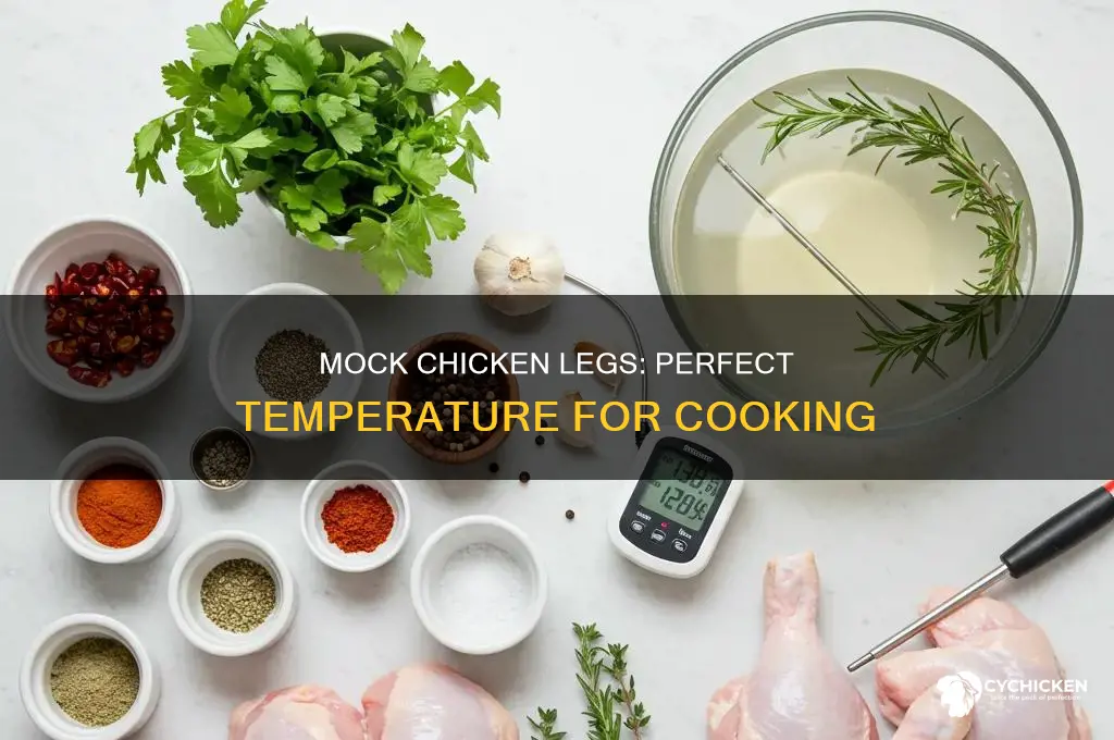 what temperature should mock chicken legs be when done