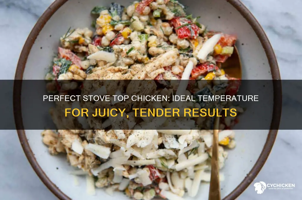 what temperature to coom stove top chicken