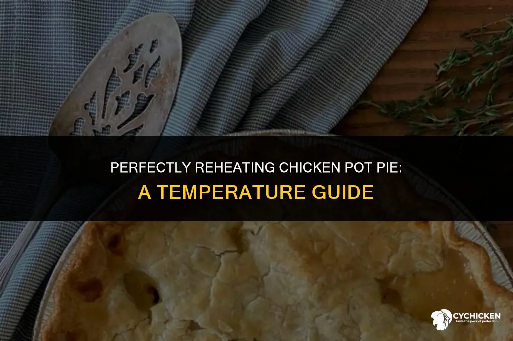 what temperature to reheat a chicken pot p