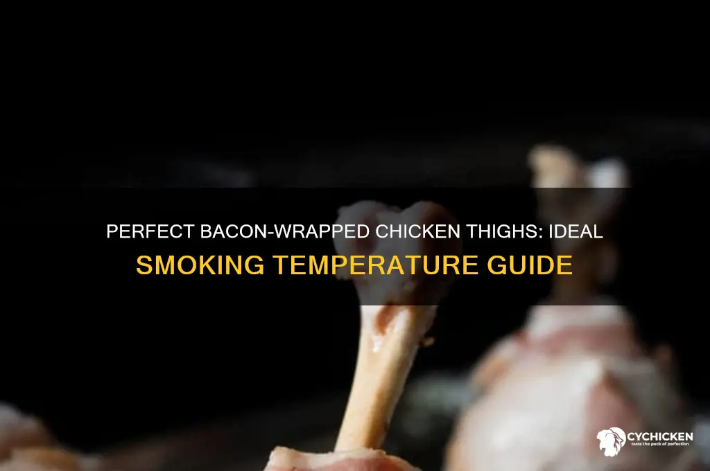 what temperature to smoke bacon wrapped chicken thighs