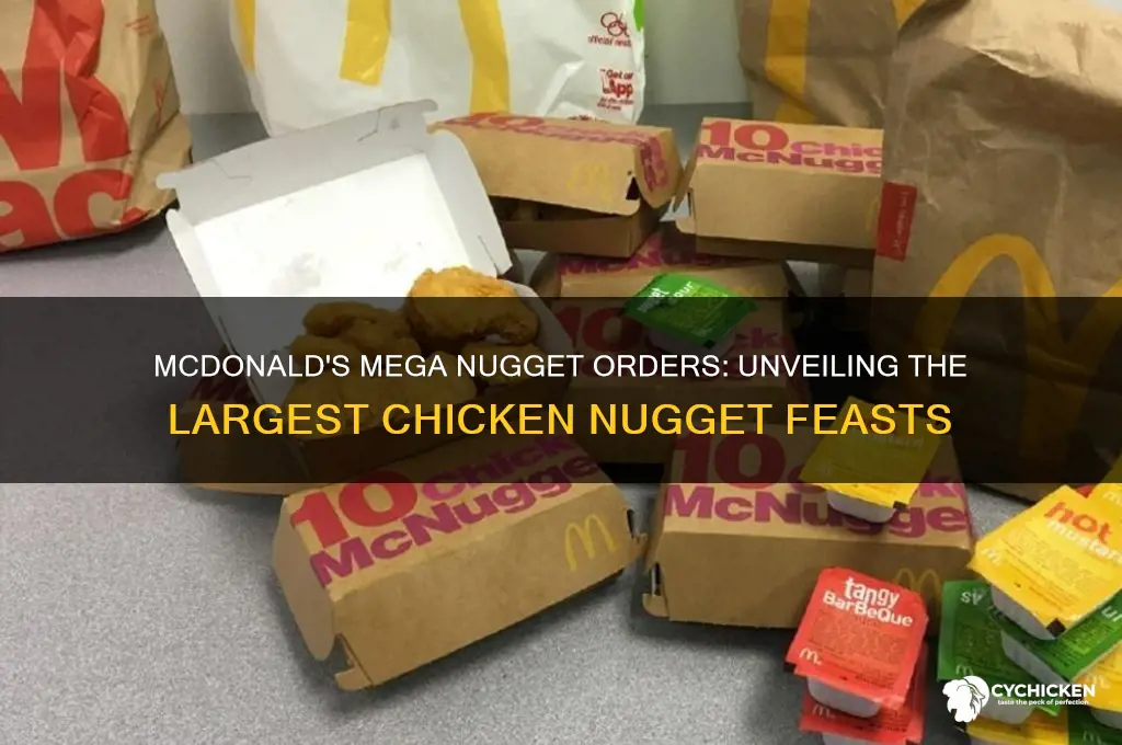 what the biggest order of chicken nuggets at mcdonalds