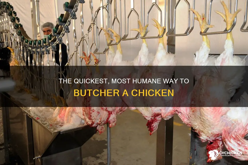 what the easiest way to kill and butcher a chicken