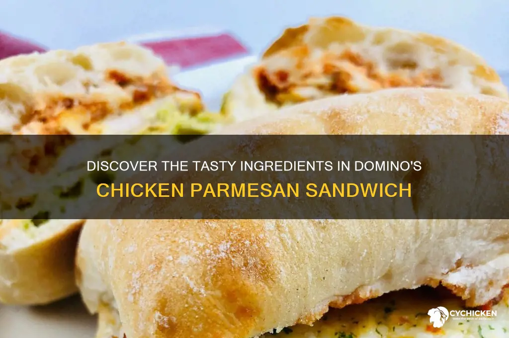 what the ingredients in dominos chicken parmesan sandwich