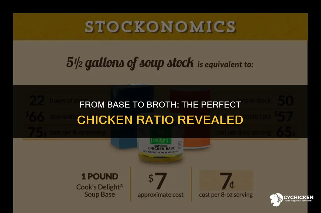 what the measurement for chicken base to chicken broth