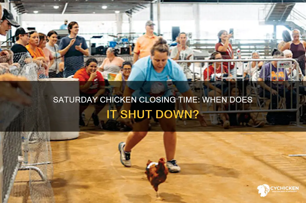 what time does chicken close on saturday