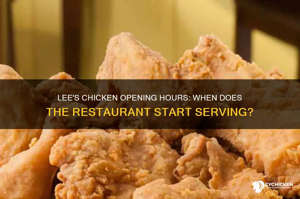what time does lee