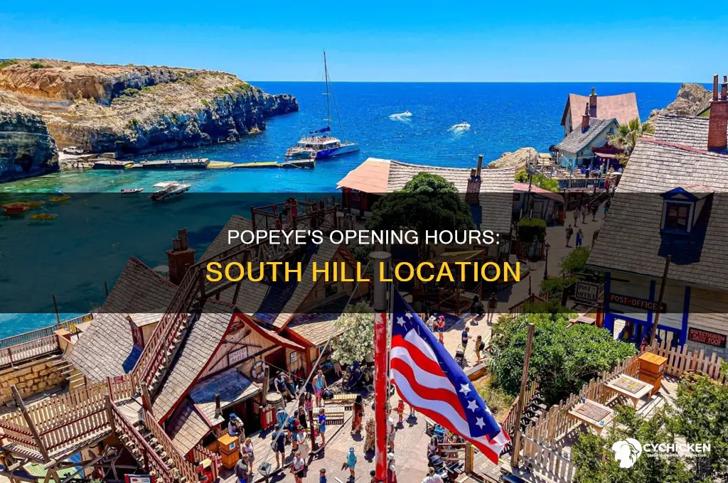 what time does popeye chicken open on south hill