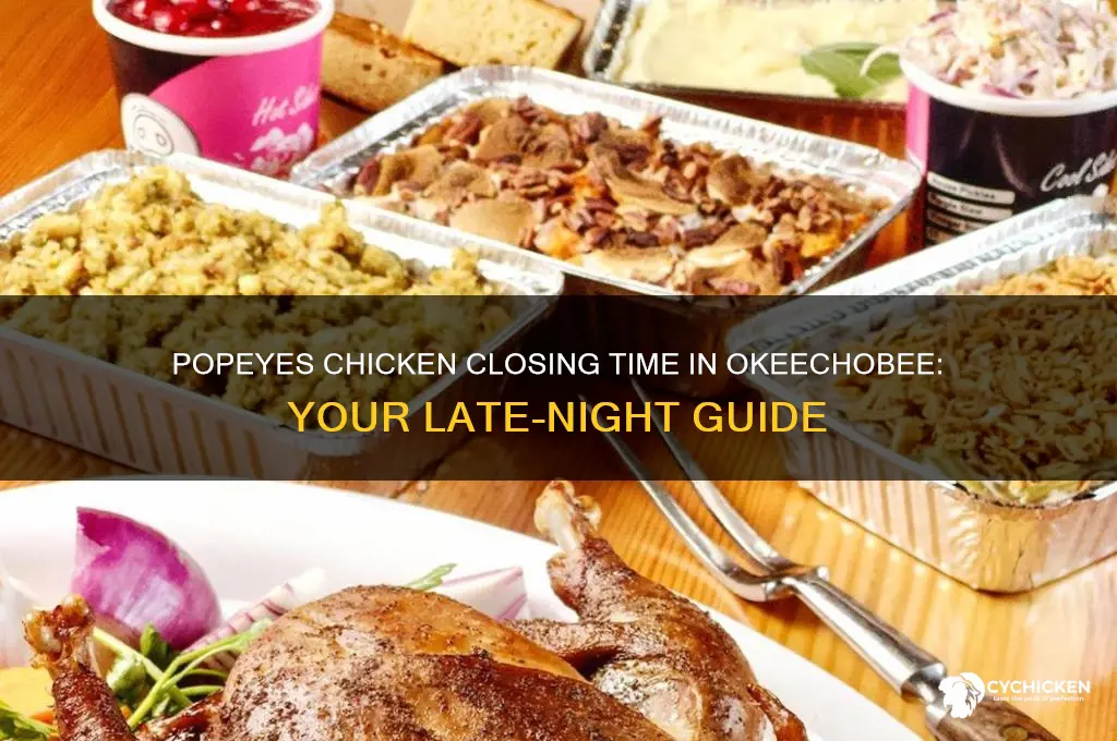 what time does popeyes chicken close in okeechobee