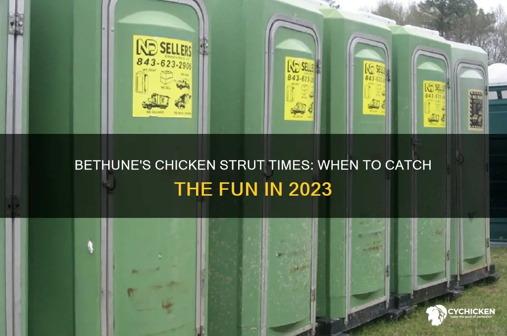 what times for the chicken strut in bethune