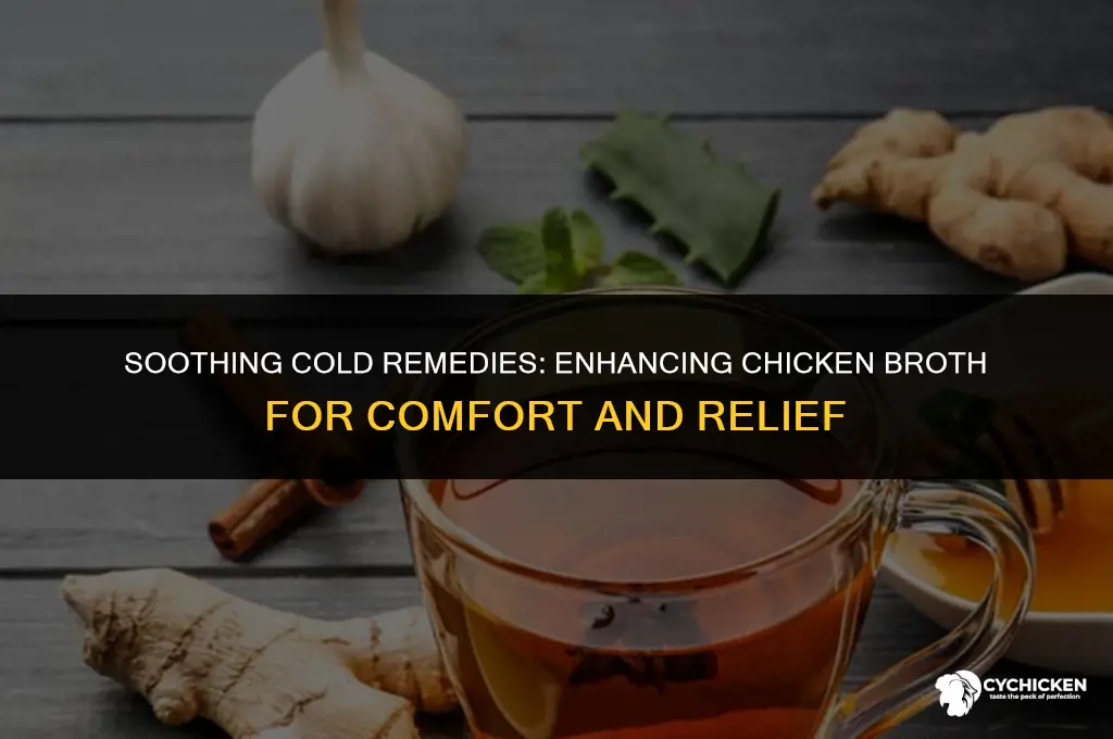 what to add to chicken broth when sick with cold