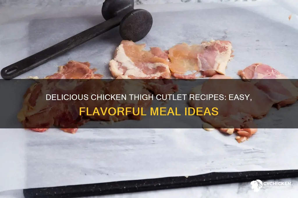 what to cook with chicken thigh cutlets