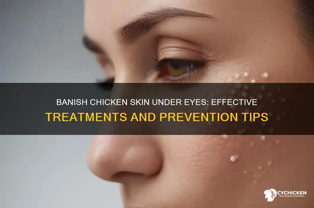 what to do about chicken skin under eyes