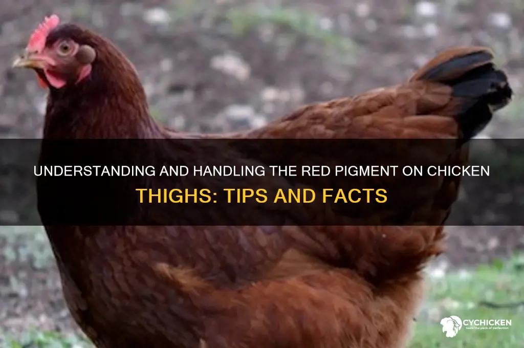 what to do about the red stuff on chicken thighs