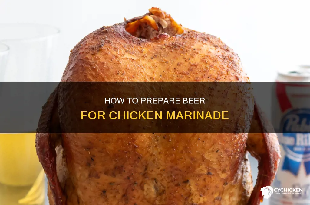 what to do beer before putying it in the chicken