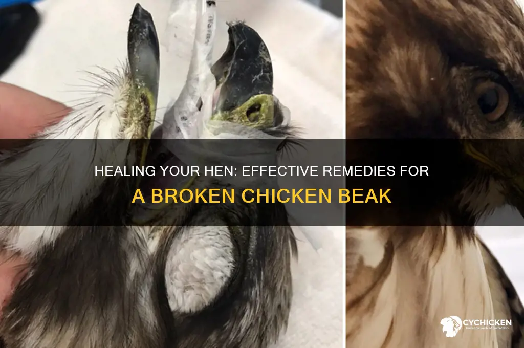what to do for a broken chicken beak