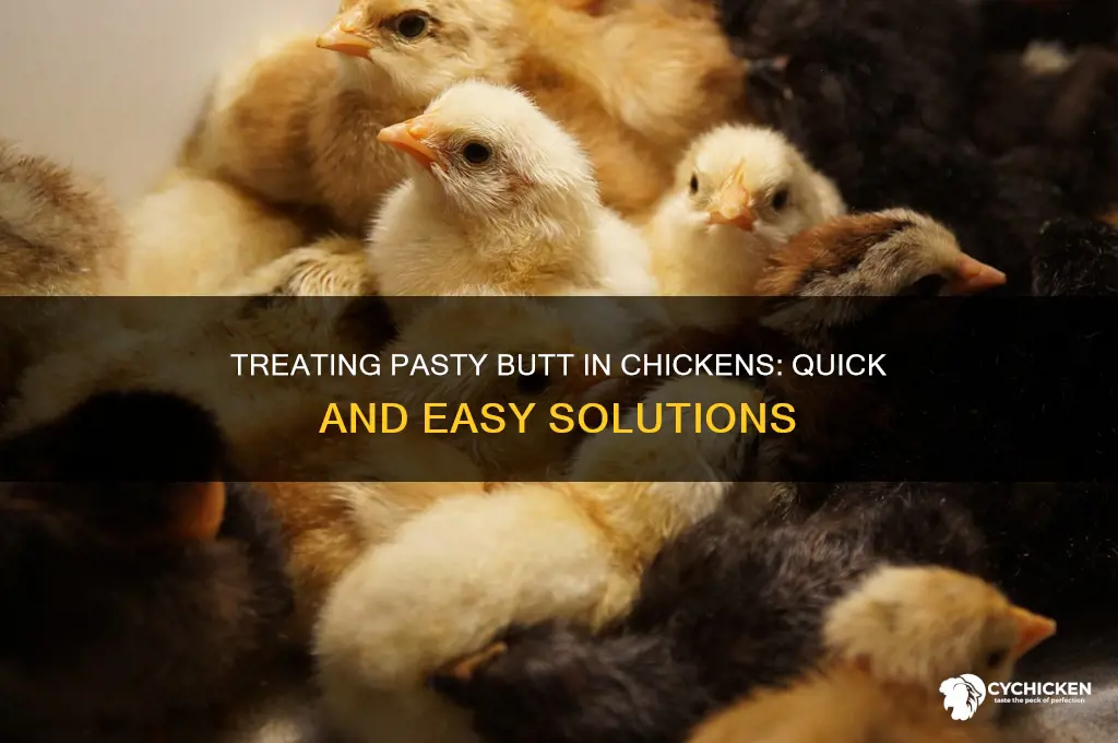 what to do for a chicken that has pasty butt