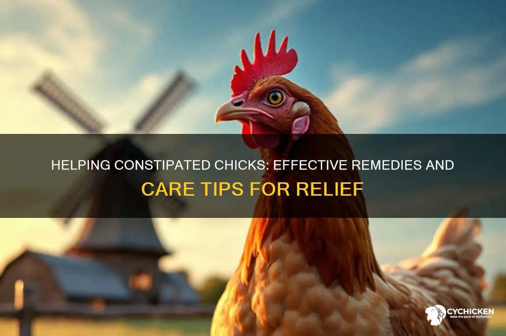 what to do for a constipated chick